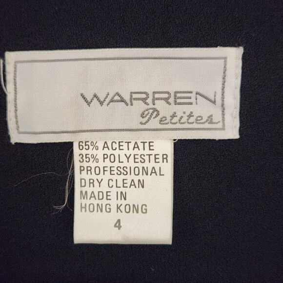 Warren Petites Black Vintage Peplum Velvet Beaded Embellished Snap Blazer Size 4 - Picture 5 of 5